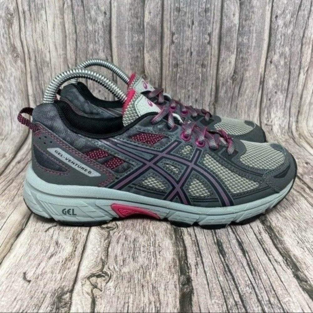 ASICS GEL-Venture 6 Wmns Size 6.5 Gray Running Shoes (T7G6N)